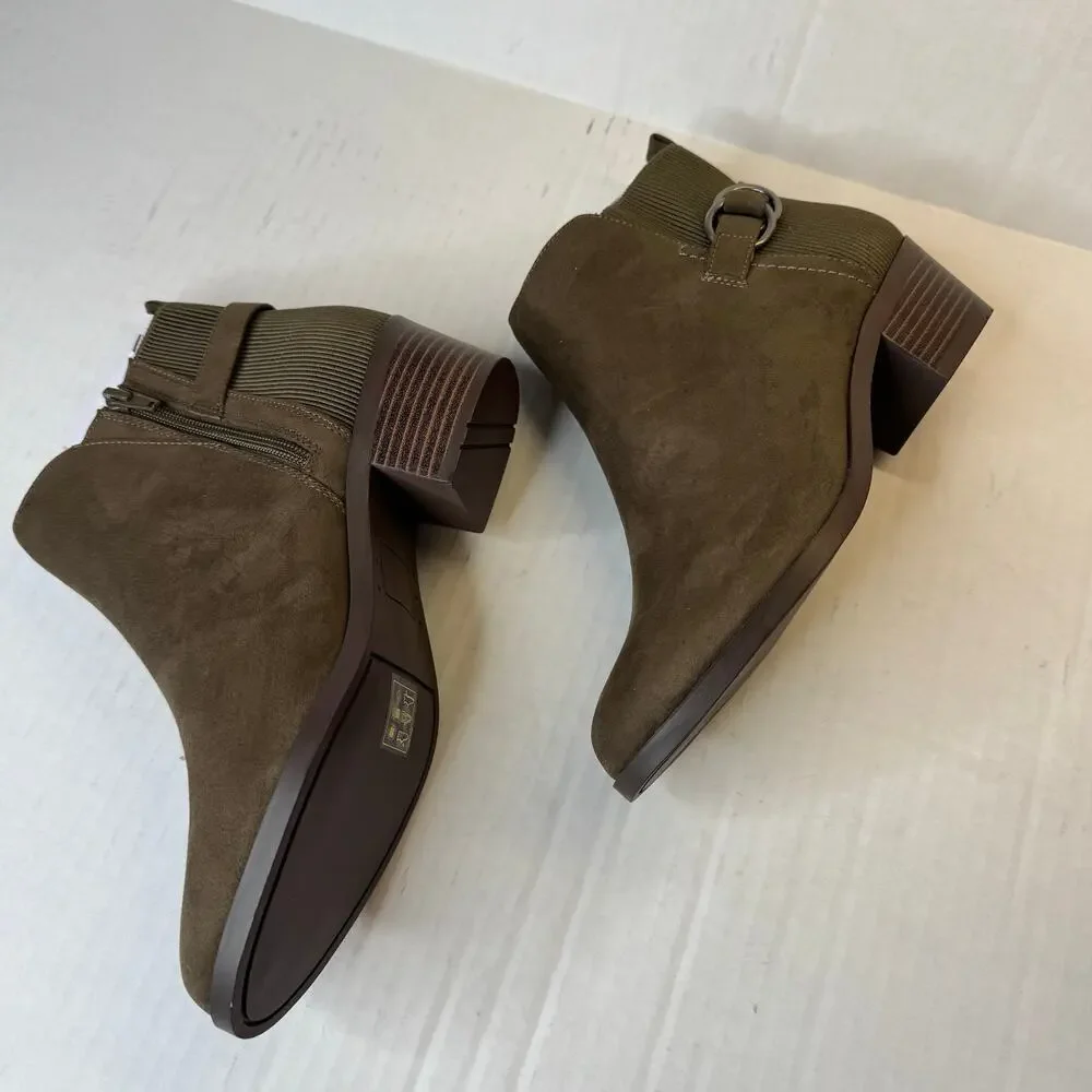Market & Spruce Kaili Bootie in Olive Green NEW Size 7.5